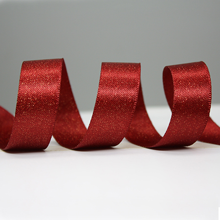 #3 Unwired Purl Satin Ribbon, 25 Yards - Scarlet