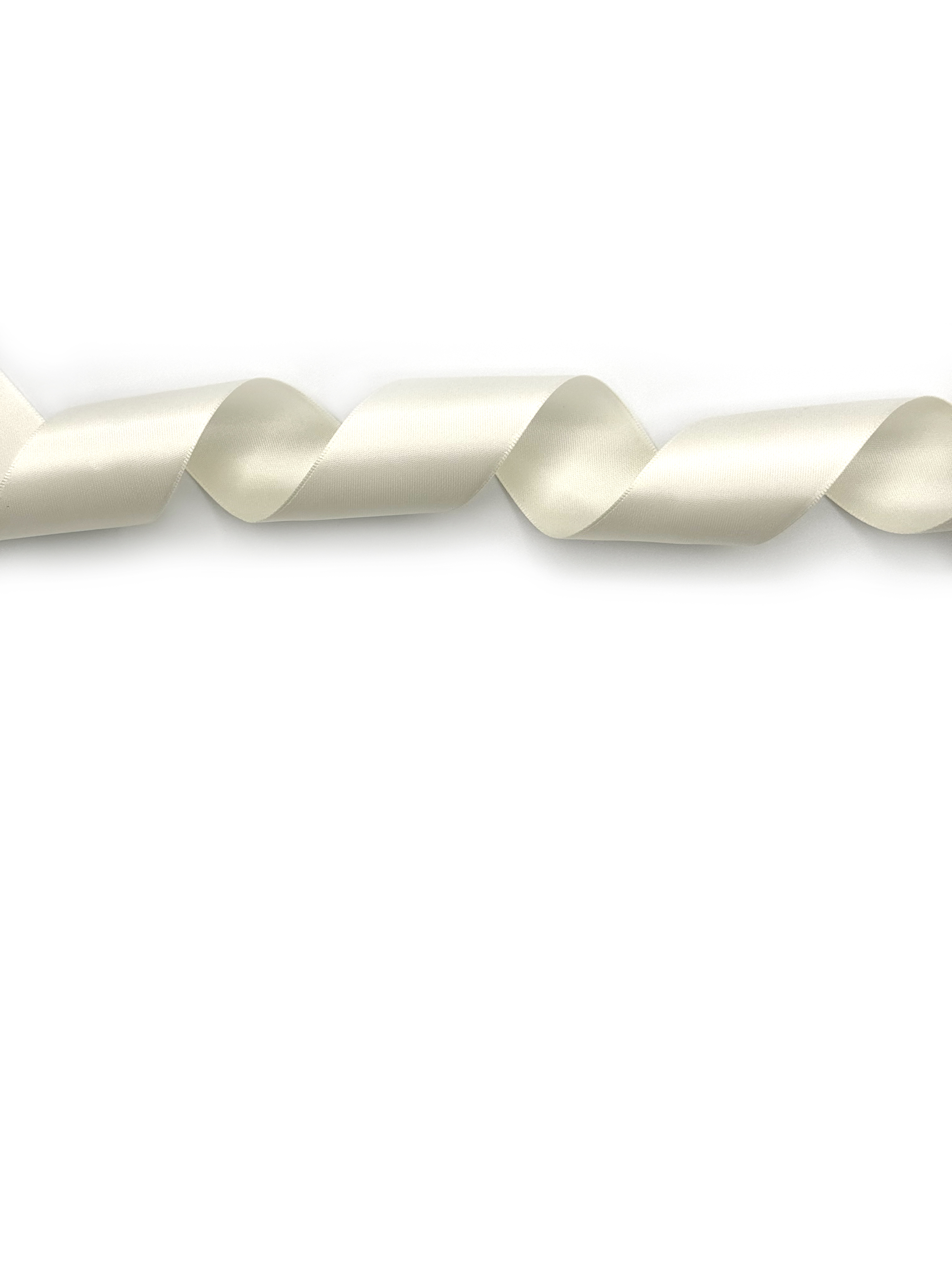 9 Unwired Double Face Satin Ribbon, 50 Yards - Antique White